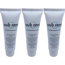 Sub Zero Cool Pain Relieving Gel 4-oz tube- 3 pack ! Free Shipping!