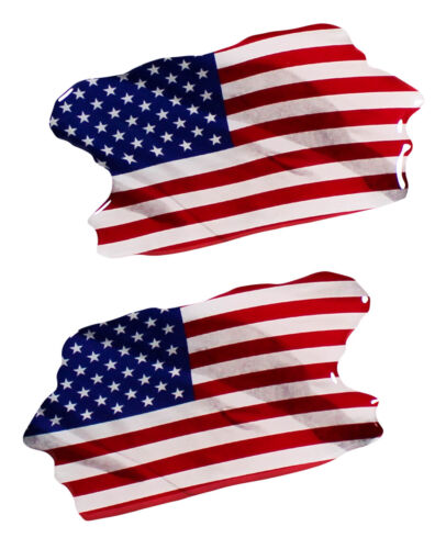 USA Flaggen Aufkleber 3D Amerika Deko Gel Sticker 2er Set für Auto Kfz Motorrad - 第 1/8 張圖片