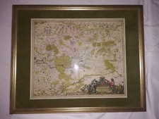 Allard Lothringen und Saarland, Kupferstich-Landkarte,  altkoloriert, um 1680