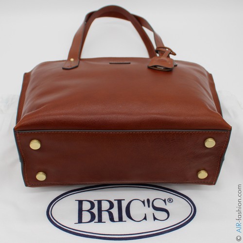 BRIC'S VOLTERRA women's brown vegetable tanned leather Shopper bag - Picture 8 of 9