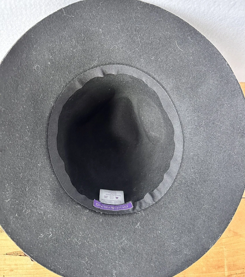 Sombrero de lana David Young Fedora negro talla única para mujer Foto 4 de 4