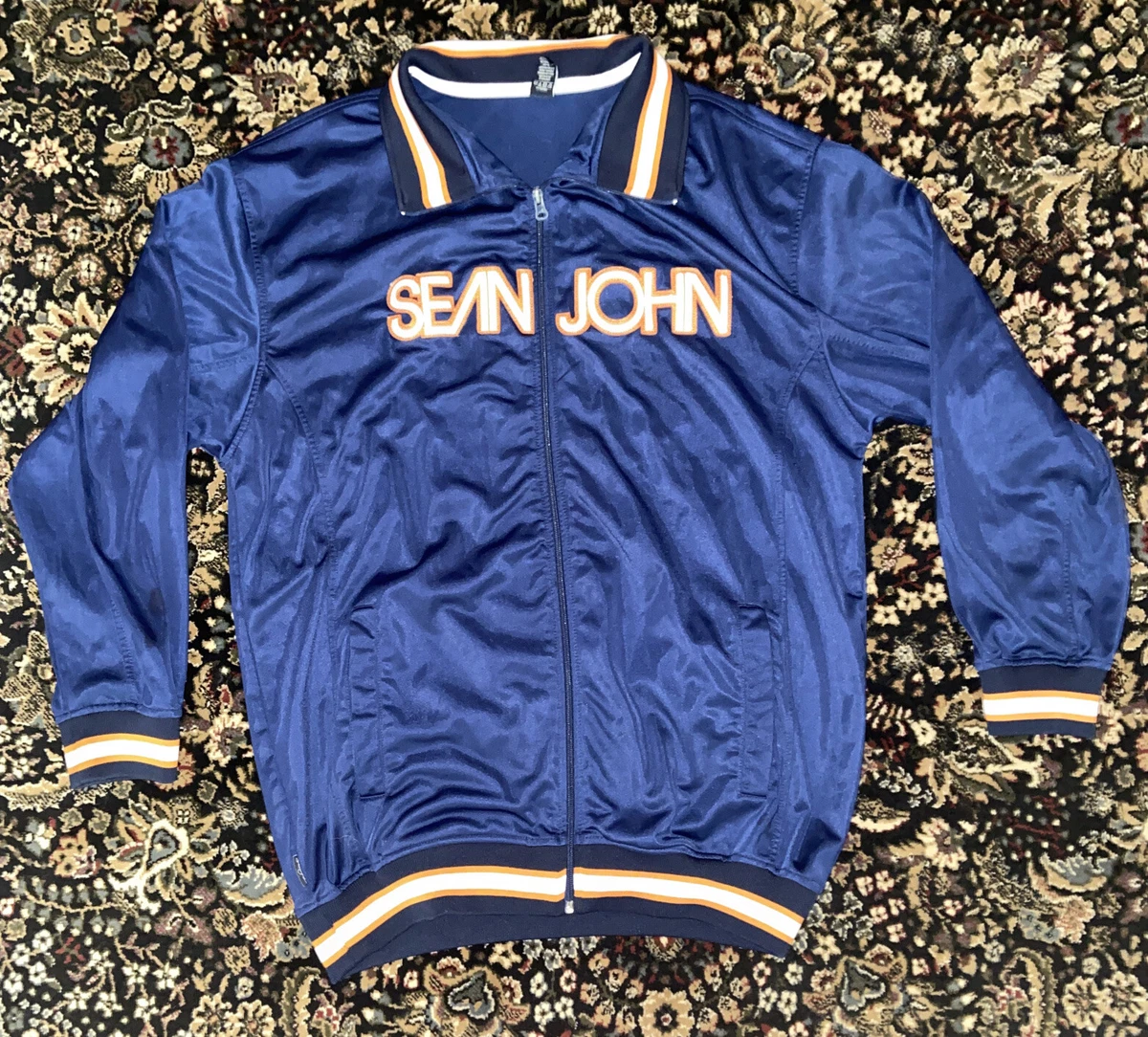 vintage sean john jacket Blue Size XL | eBay