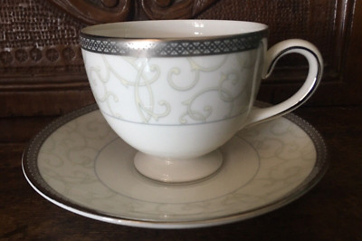 Wedgwood celestial platinum te cups, Teetasse mit Untertasse, ohne Karton