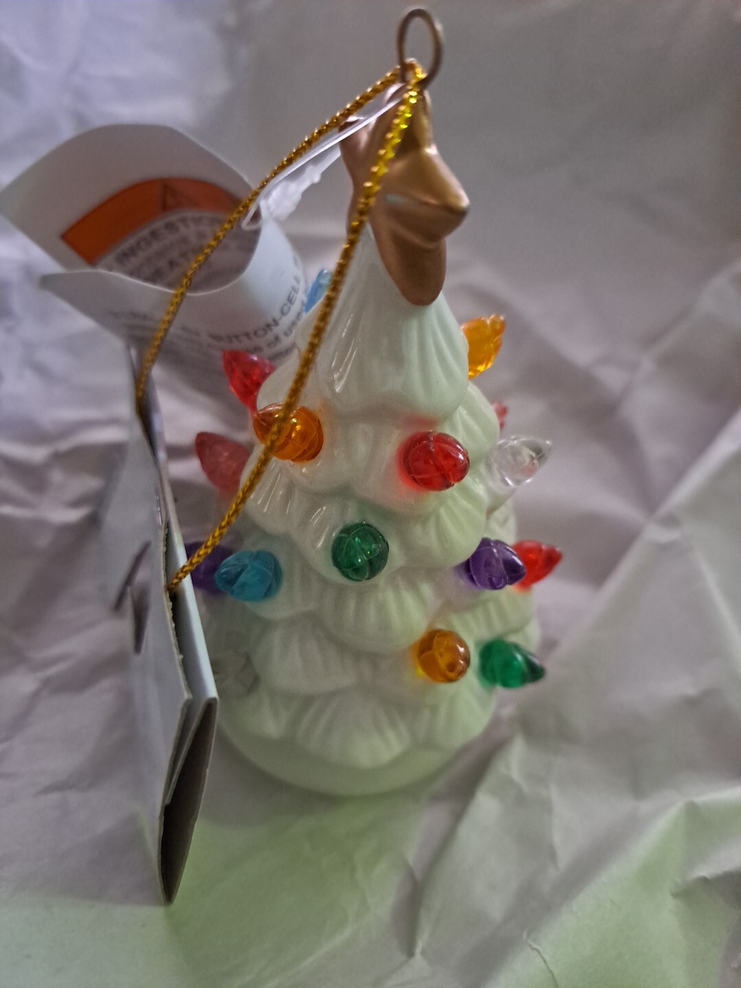 2023 Target White Ceramic LightUp Retro Christmas Tree