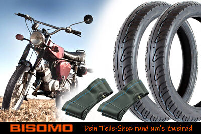 2 Reifen 2,75x16 Vee Rubber VRM100 46L + Schlauch Simson S50 S51 S70 KR51 SR4