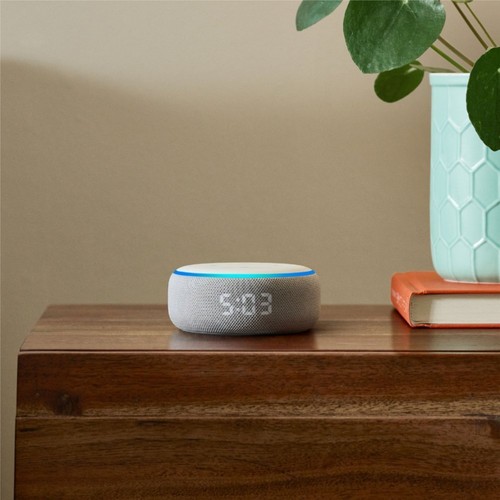 Amazon Echo Dot 3rd Gen Smart Speaker with Alexa Voice and Clock Sandstone - Picture 4 of 24