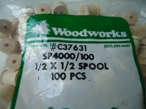 Woodworks 100 Pieces of ½” X ½” Wooden Spools SP4000 - Picture 2 of 3