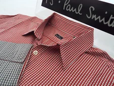 PAUL SMITH Mens Shirt 🌍 Size M (CHEST 38") 🌎 RRP £95+📮 3D GEOMETRIC CHECK