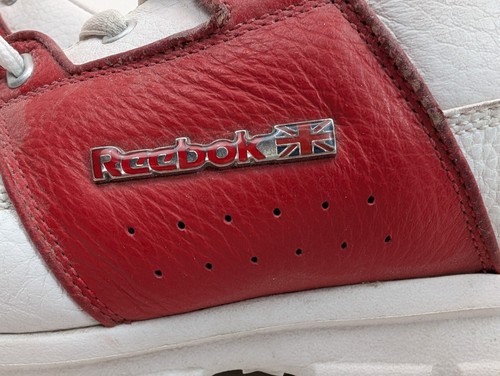 Reebok UK Flag White / Red Classic Men's Shoes Size 13 Chunky Leather Retro Y2K - Picture 9 of 14