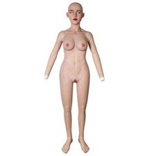 Roanyer Silicone Bodysuit with Head and Feet Breast Form for Crossdressers DQ