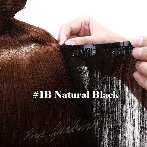 Clip in Human Hair Extensions Full Head 100% Real Remy Hair 24" 8PCS Long Ombre - Picture 38 of 103