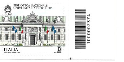 ITALY 2023 - NATIONAL LIBRARY UNIVERSITY OF TURIN - barcode 2374