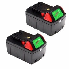 Refuelergy Pack of 2 Power Tool Battery For MILWAUKEE M18 18-Volt 48-11-1840