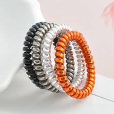 10 pcs Thin Spiral Coil Phone Cord Elastic Hair Ties 50mm Scrunchies Hair Bands