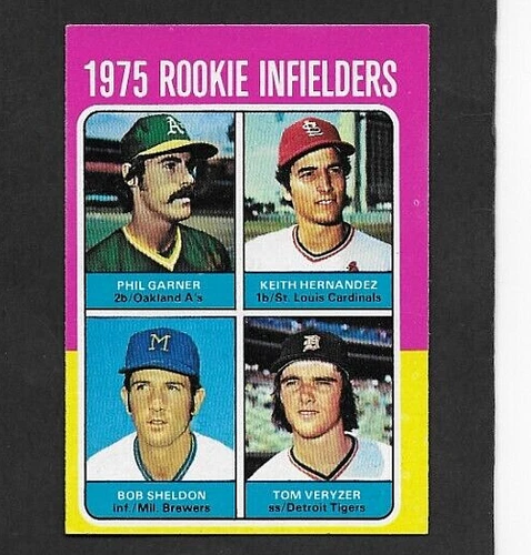 1975 Topps #623 Rookie Infielders, Keith Hernandez, Garner, Veryzer, RC, NM NRMT