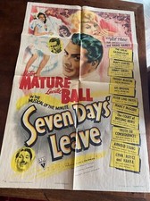 Seven Days Leave movie poster Lucille Ball 1942 Original