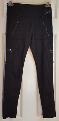 JUSTICE Girls Black Cargo Legging Pull On Elastic Waist Size 10