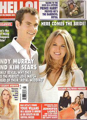 #ad HELLO UK 13 April 2015 ANDY MURRAY and Kim Sears Prince Harry Jennifer Lopez $9.89