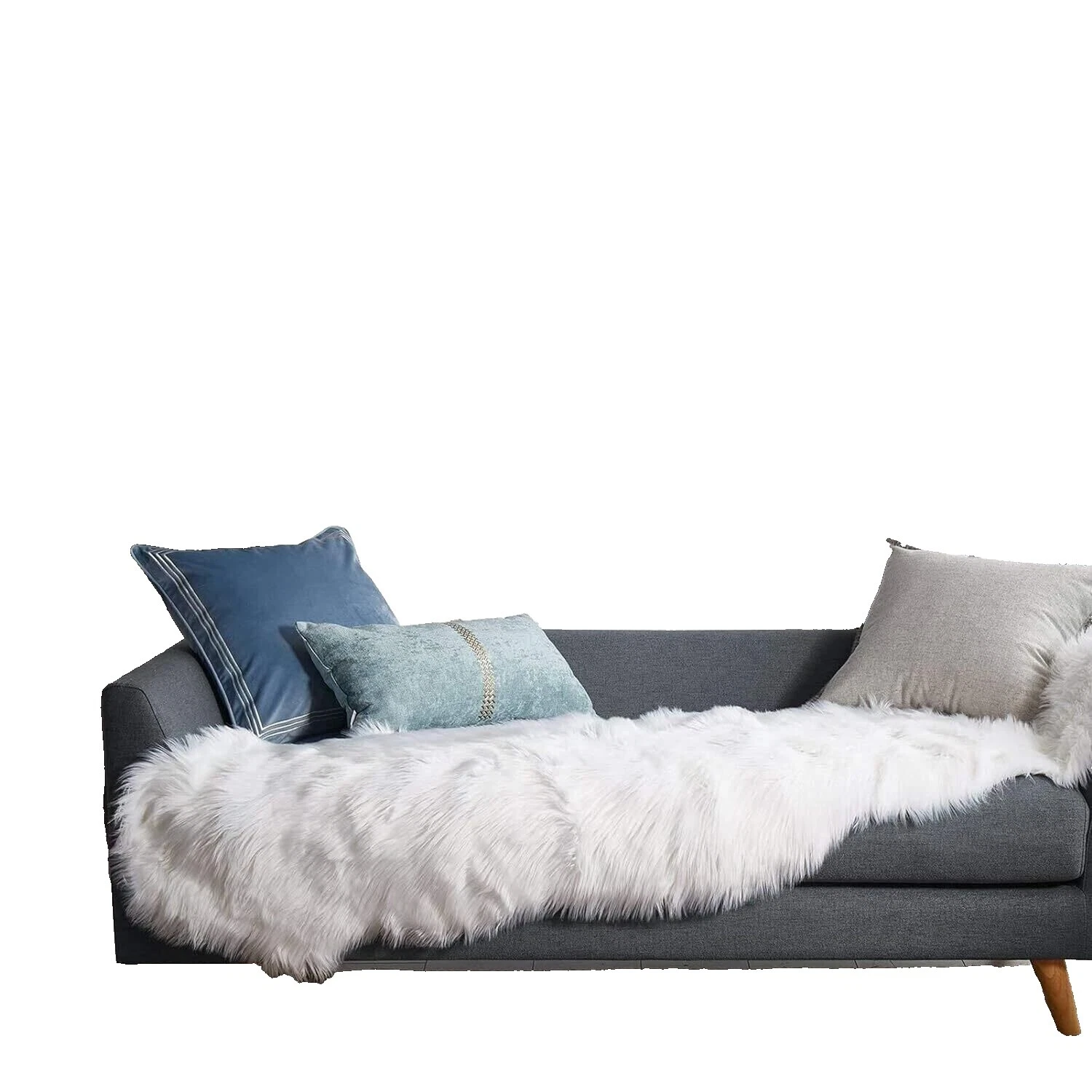 Living Room Oval Leather, Fur & Sheepskin Rugs