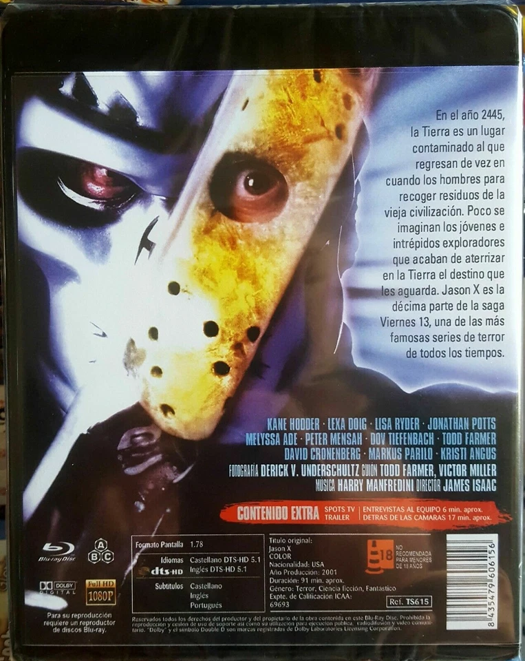JASON X *2001 / Friday The 13th: Part 10 / Kane Hodder* NEW Region A B C Blu-ray - Image 2 of 2
