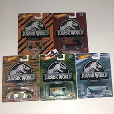 5 Car Set Jurassic World  2022 Hot Wheels Pop Culture Case Q  HB30