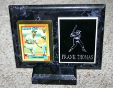 FRANK THOMAS PLAQUE - ROOKIE CARD #414 AND ENGRAVED SILHOUETTE