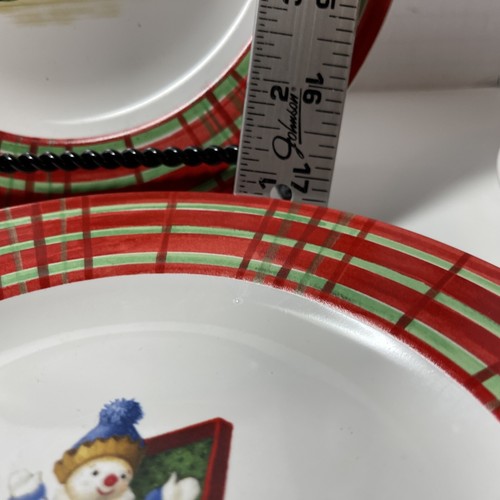 Sakura Christmas Morning Dessert/snack Plates Set Of 4 Karelyn Siegler Stoneware - Picture 16 of 23