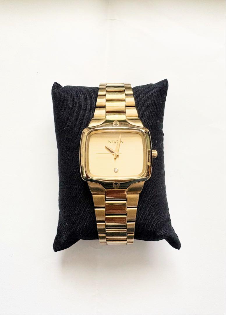 NIXON プレイヤー　ゴールド×ゴールド Nixon PLAYER ALL GOLD A140-509 Yes It's Real Wristwatch Used