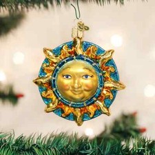 OLD WORLD CHRISTMAS FANCIFUL SUN GLASS CHRISTMAS ORNAMENT 22034