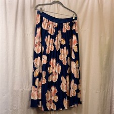 A New Day Floral Maxi Skirt Blue and Pink