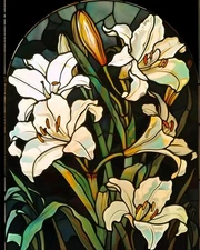 White Lilies Paint 16''x20''(without frame), Artwork 04 