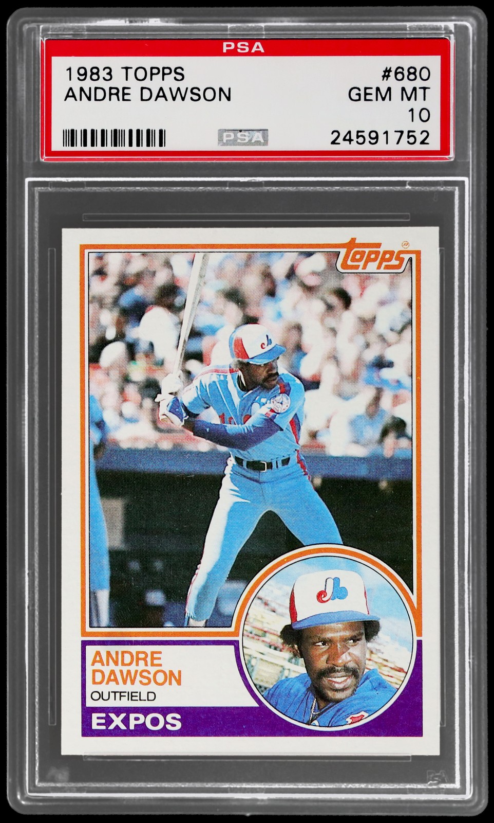 1983 Topps Andre Dawson #680 PSA 10 Baseball Gem Mint Expos