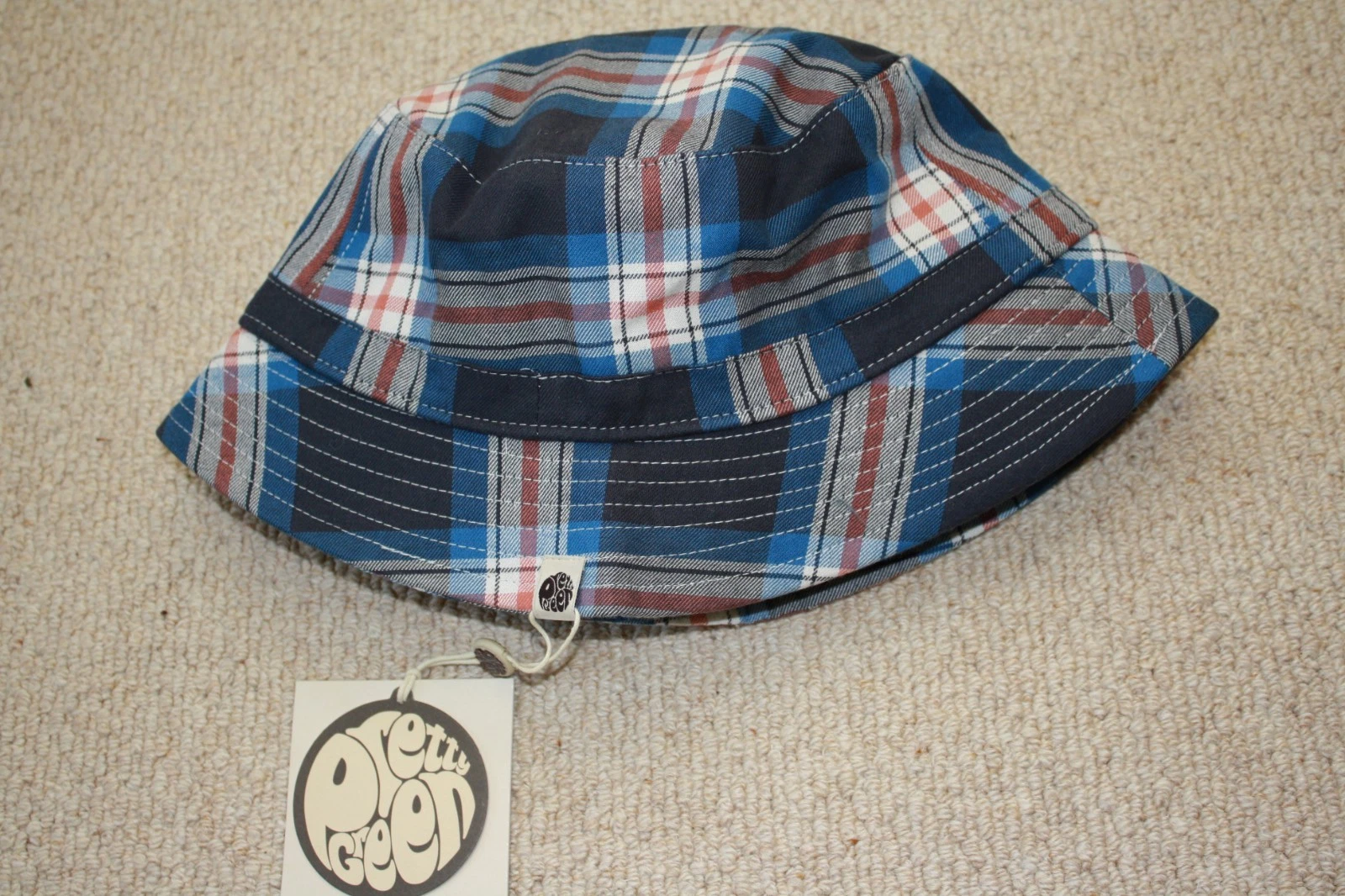Pretty Green Bucket Hat - Japanese Check - Size M / L - BNWT