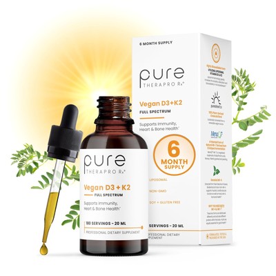 Vegan D3 + K2 Liposomal 20ml - 5000 IU Maximum Absorption Supplement