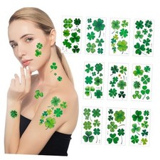 St. Patrick's Day Shamrock Temporary Tattoos Face Style A - Shamrock Tattoos