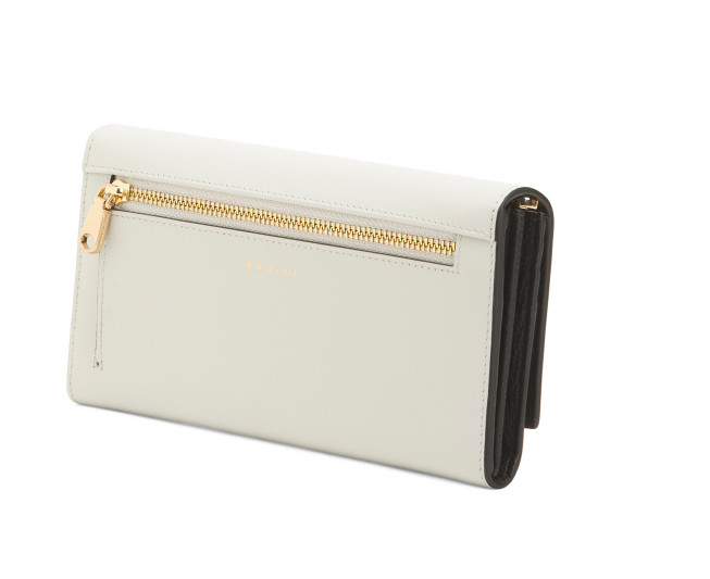Radley OS Leather Flap Wallet Ivory Off White 7.75x4 Matinee Organizer thumbnail 3