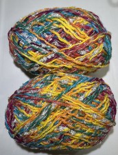 LOT of 2 TEXTURED MULTI COLOR CRAFT YARN each...