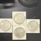 Morgan Silver Dollar 1921-S Uncirculated Lot of 4 Coins San Francisco 0.9 Fine