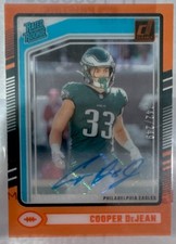 2024 Panini Clearly Donruss Orange Autograph Cooper DeJean Eagles #72  (/249)