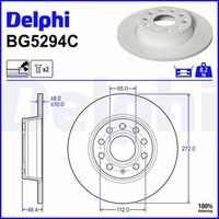 2X Delphi Bremsscheibe BG5294C FüR MG ZS SUV ZS32 HS AS33 Hybrid