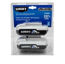 HART HPB22 20V 2.0Ah Lithium-Ion Battery 2-Pack 