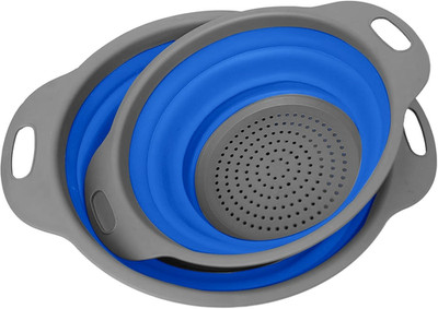 Collapsible Colander, Set of 2 PCS Collapsible Strainer, Space-Saving Kitchen, F