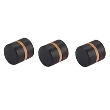 3x Rosewood Control Knobs Maplewood Inlay for Guitar Bass 0.72 x 0.68inch