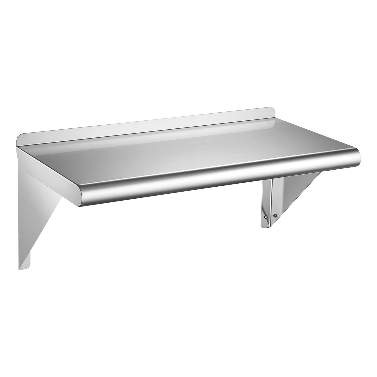VEVOR Stainless Steel Shelf 12" x 24" Commercial Wall Mount Floating Shelf