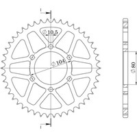 Zahnrad Aluminium P520 - Z44 (DIS.17403) Kawasaki 900 Z ABS 17/25