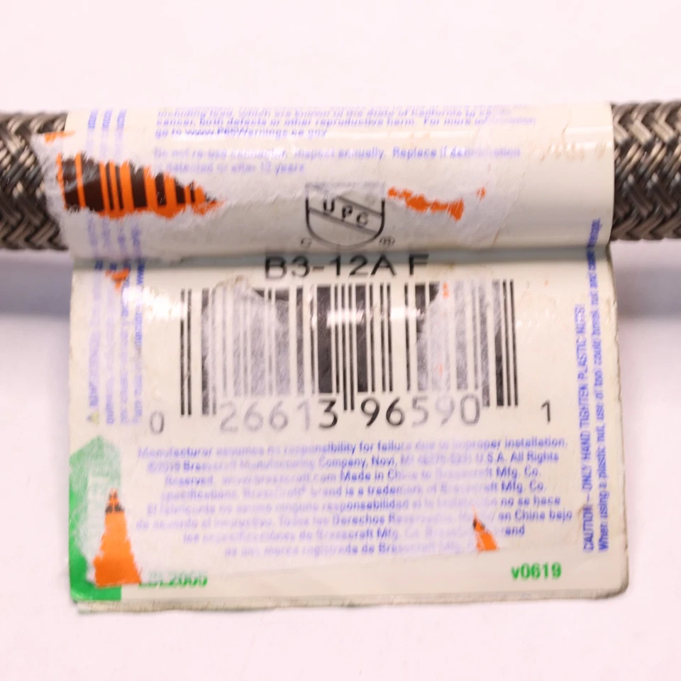 Brass Craft Faucet Connector 1/2 x 1/2 x 12 B3-12A F - Image 2 of 4