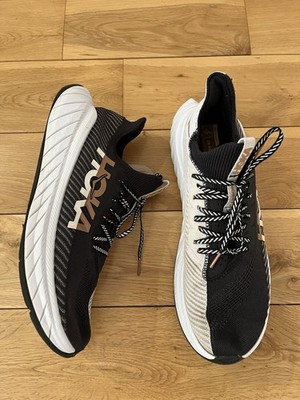 Hoka Carbon x 3 Laufschuhe UK 11,5 schwarz weiß Carbon Plate Herren Sneaker