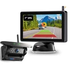 7" Wireless Touch Monitor Solar Magnetic Backup Camera DVR BSD AI Detection kit