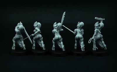 Brother Vinni Miniatures 28mm Dungeon Sisters (5)