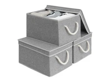 New Best StorageWorks Storage Bins with Lids Decorative Boxes Lid and Soft Rope